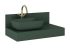 AREZZO design pultra ültethető mosdó Reni 46x33, matt zöld
