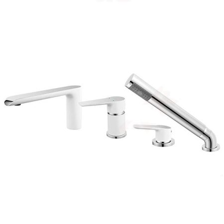 Ferro Adore BDR11A White/Chrome perembe szerelhető négylyukú kádcsaptelep