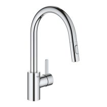   Grohe 31481001 Eurosmart Cosmopolitan Egykaros mosogatócsap 1/2, kihúzható zuhanyfejjel, 360°-ban elfordítható kifolyócsővel