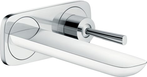 Hansgrohe15084400 PuraVida Egykaros mosdócsaptelep falsík alatti szereléshez, 16,5 cm-es kifolyóval, fali szereléshez, fehér/króm