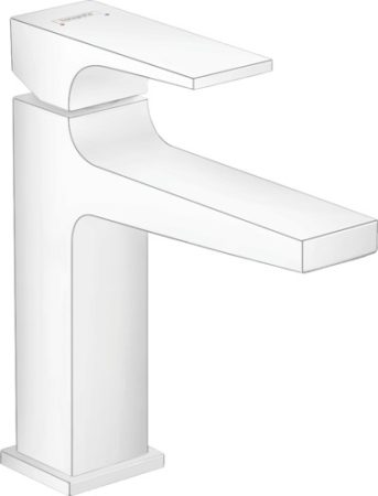 Hansgrohe 32507700 Metropol Egykaros mosdócsaptelep 110, push-open lefolyó-garnitúrával, matt fehér