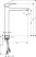 Hansgrohe 32512340 Metropol Egykaros magasított mosdócsaptelep 260, mosdótálakhoz, push-open lefolyó-garnitúrával,  szálcsiszolt fekete/króm