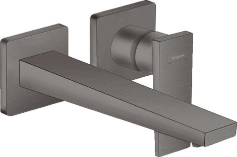 HAnsgrohe 32526340 Metropol Egykaros mosdócsaptelep falsík alatti szereléshez, 22,5 cm-es kifolyóval, loop foganytúval, szálcsiszolt fekete/króm