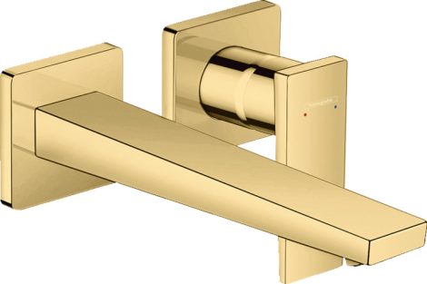 Hansgrohe 32526990 Metropol Egykaros mosdócsaptelep falsík alatti szereléshez, 22,5 cm-es kifolyóval, loop foganytúval,  polírozott arany hatású