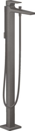 Hansgrohe 32532340 Metropol Egykaros szabadonálló kádcsaptelep, szálcsiszolt fekete/króm