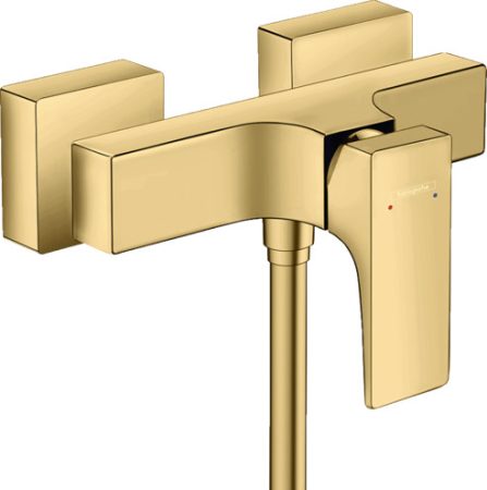 Hansgrohe 32560990 Metropol Egykaros zuhanycsaptelep karos fogantyúval,  polírozott arany hatású