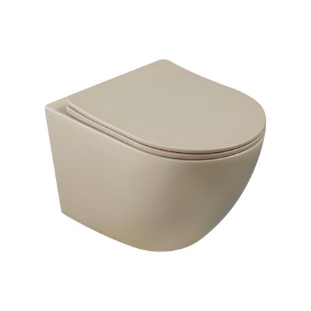 Invena CE-71-008-Y TAVRO Fali WC, "QFS" soft-close ülőkével, cappuccino színű