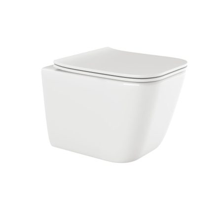 Invena PAROS perem nélküli fali WC, soft-close ülőkével, fali, fehér