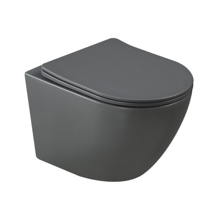 Invena CE-71-007-Y TAVRO Fali WC "QFS" soft-close ülőkével, szürke