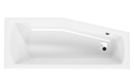 M-acryl Praktika 160x70 aszimmetrikus akril kád 