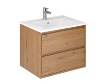   Mofém F46206X28NW EVO 2 fiókos fali mosdószekrény 60x45, Roble Honey színben