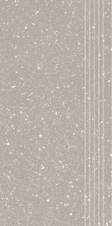 Paradyz Moondust Silver Stopnica Prosta Nacinana Poler 29,8X59,8