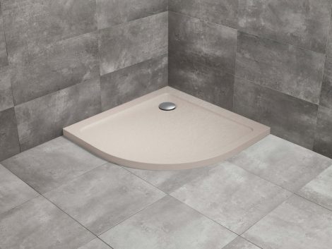 Radaway Doros Stone A íves kőhatású akril beige zuhanytálca 