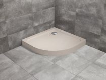   Radaway Doros Stone A íves kőhatású akril beige zuhanytálca előlappal 