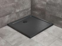   Radaway Doros Stone C akri szögletes lapos fekete zuhanytálca