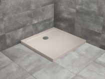   Radaway Doros Stone C akril szögletes lapos beige zuhanytálca