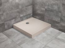   Radaway Doros Stone C kőhatású akril szögletes beige zuhanytálca előlappal