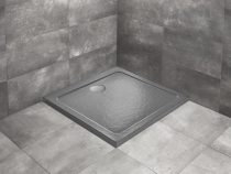   Radaway Doros Stone C szögletes akril lapos antracit zuhanytálca