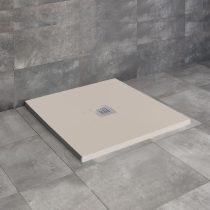   Radaway Kios C szögletes lapos műmárvány beige zuhanytálca közvetlenül a padlósíkra építhető vagy padlósíkba süllyeszthető