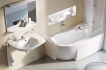 Ravak Rosa 95 akril aszimmetrikus fürdőkád 