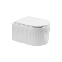    Invena GLAMOUR Függesztett, Bordázott Wc, Csendes Öblítéssel, soft close tetővel