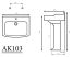 Aqualine ANTIK mosdó 60x48,5 cm  (AK102)