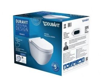 Duravit Starck 3 komplett fali WC ülőkével ( 255209+006379 ) 