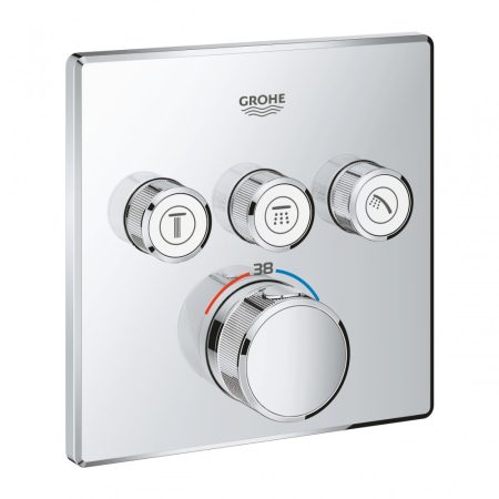 Grohe SmartControl termosztát falsík mögötti telepítésre, 3 fogyasztó