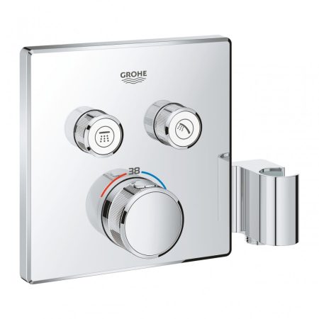 Grohe SmartControl szögletes termosztát falsík mögötti, zuhanytartóval